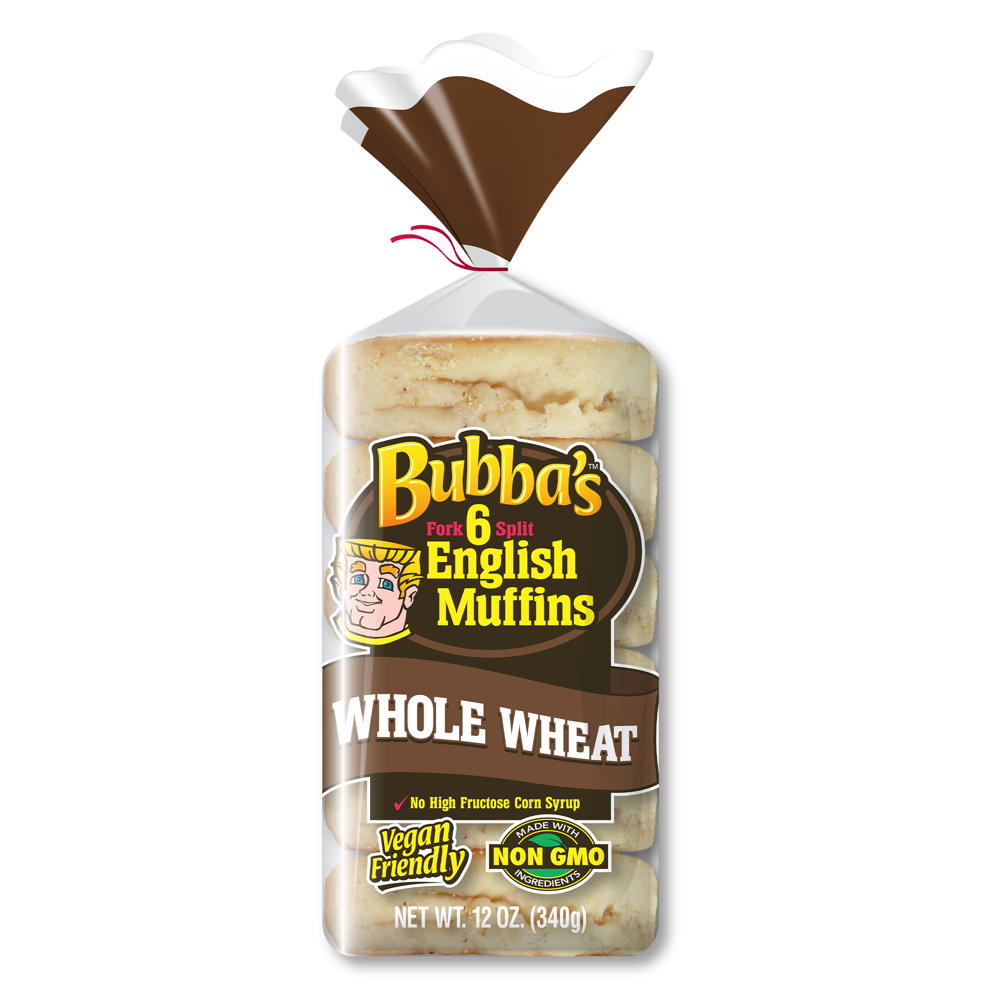 Bubba's English Muffins Whole Wheat 6pcs